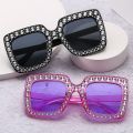 CAMKIDS Cute Kids Sunglasses Rhinestone Diamond Children Square Sunshades Girl Boy Colorful Lens Sparkling Princess Sun Glasses Trendy Miunzo. 