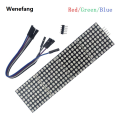 Wenefang MAX7219 Red/Blue/Green LED Microcontroller 4 In 1 one Display Profesional with 5P Line Dot Matrix Module 5V for Arduino 7219 DIY KIT. 