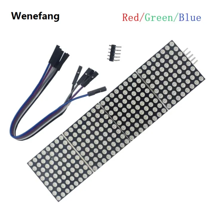Wenefang%20MAX7219%20Red/Blue/Green%20LED%20Microcontroller%204%20In%201%20one%20Display%20Profesional%20with%205P%20Line%20Dot%20Matrix%20Module%205V%20for%20Arduino%207219%20DIY%20KIT%20-%20Image%202