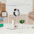 Acrylic Triangle End Table - 3 Tier Corner Side Table - Small Corner Table for Living Room, Bedroom, Bathroom. 