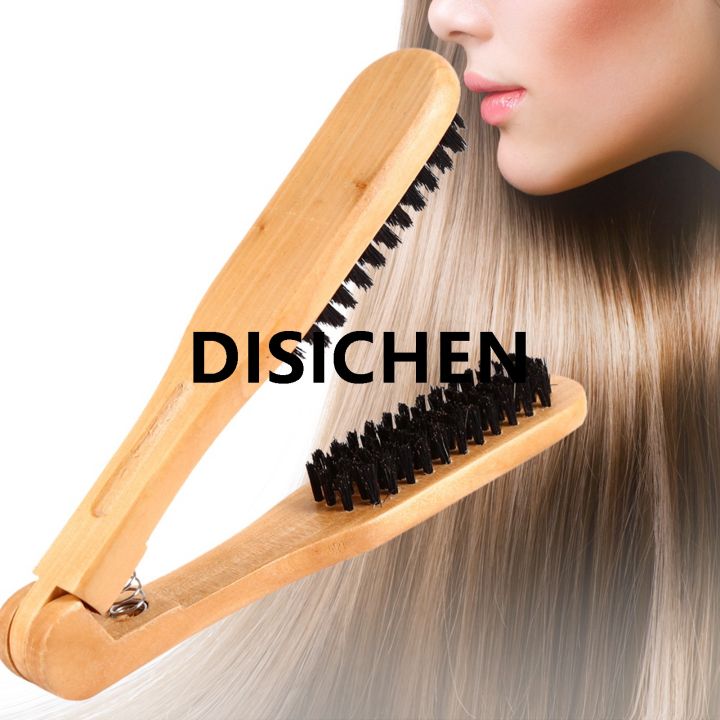 DISICHEN%201pcs%20Wooden%20Hairdressing%20Comb%20Double%20Brushes%20V%20Type%20Straight%20Hair%20Brush%20Anti-static%20Hair%20Straightener%20Tool%20Hairbrushes%20Profesional%20-%20Image%202