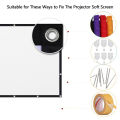 60 84 100 120 Inch 16:9 3:4 Portable Projector Screen Curtain HD Display Screen Home Cinema Theater Movie Home Outdoor Office A JUE. 
