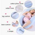 Pink Full Body Pillow With Washable Cotton Cover -Sleeping - Maternity Pillow For Pregnant Women. 