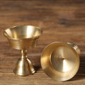 1PC Candle Holders Copper Butter Lamp Holder Long Lamp Candlestick Put Candle Copper Cup Home Decor. 