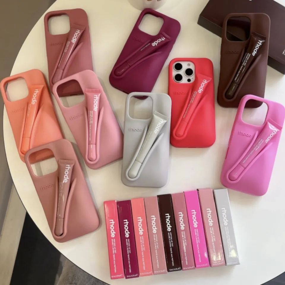Rhode With Lip Gloss Phone Case for iPhone 16 15 14 13 12 17 11
