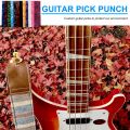 DIY Guitar Pick Punch Sheets Musicians Celluloid Guitar Pick Strips Three Thickness By 0.46/0.71/0.96cm Random Color. 