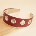Casual Solid Color Hollow Metal Headband Grommet Metal Ring Punk Headwrap Rock Steampunk Hip-hop Hollowed Out Eyelets Headband Women. 