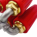 4-In-1 Turbine Nozzle Pressure Washer,2.0 Orifice Quadruple,360° Swivel Turbine Nozzle,1/4inch Quick Connector,Red. 