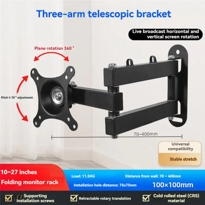 Monitor%20Wall%20Mount%20Adjustable%20Screen%20Bracket%20for%2014-27Inches%20for%2014%20to%2027%20Inches%20LCD%20Monitor%20TV%20Stand%20Adjustable%20TV%20Screen%20Holder%20TV%20Frame%20Support%20-%20Image%203