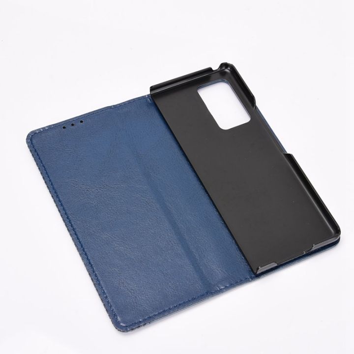 2Pcs%20for%20Samsung%20Galaxy%20Z%20Fold2%205G%20Phone%20Case%20for%20Galaxy%20Z%20Fold%202%20Protective%20Case%20Without%20Buckle%20Flip%20Case,Blue%20&%20Brown%20-%20Image%205