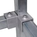 New Aluminum Alloy Square Tube Fixed Pipe Clamp Connector Accessories Three-way Square Storage Rack. 