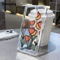 Sutuiying Affordable Fashion iPhone 15 11 12 Pro Max XR X XS 7 8 Plus SE 2020 केस को लागि iPhone 14 13 Pro XS Max पारदर्शी कोषको लागि फ्लावर सफ्ट क्लियर केस. 