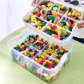 Stackable Toys Organizer Adjustable Sundries Container Storage Case Yellow-B 1 Piece. 