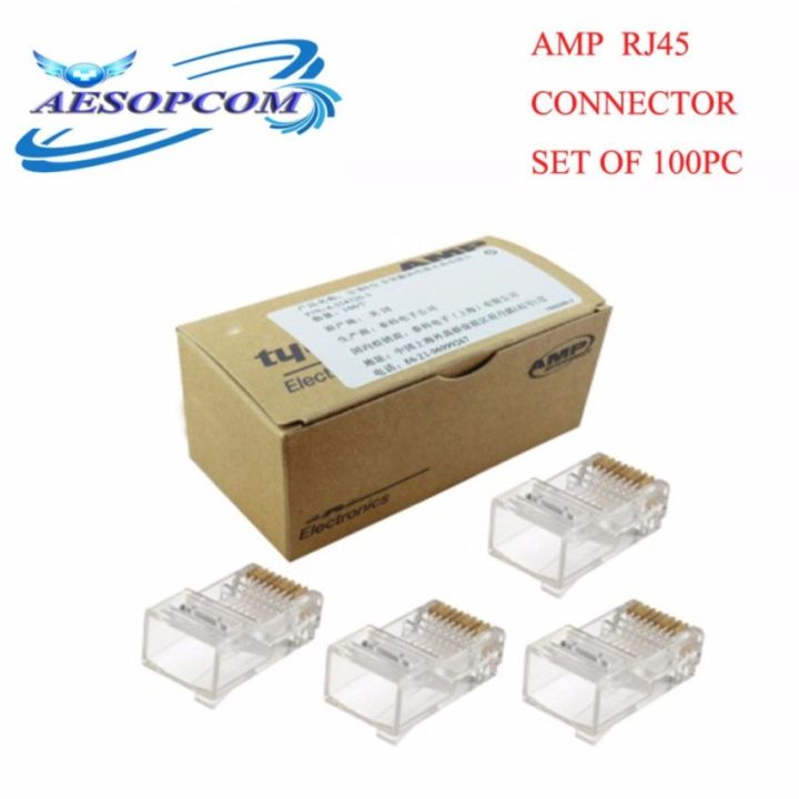 AMP%20RJ45%20Connector%20Set%20of%20100pcs%20RJ45%20connector%20100pcs%20of%20packet%20-%20Image%205