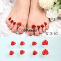 Difutagui 8 Pcs/Pack Silicone Toe Separator Cute Soft Pedicure Tools Daisy Original Flower Heart Rhinestone Foot Finger Separator Care Tools. 