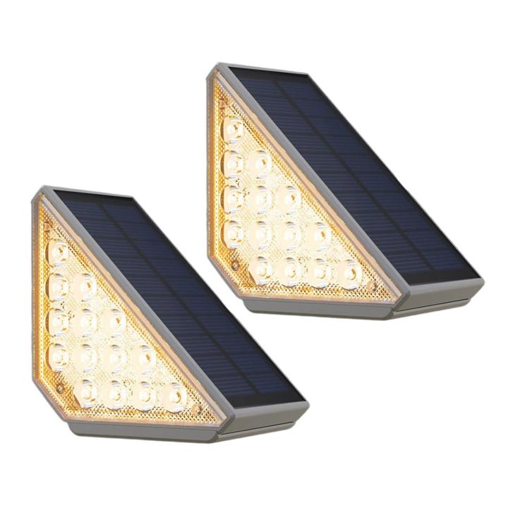 Ip67 Waterproof Step Lights High Lumens Solar Step Lights for Outdoor Stairs Waterproof Easy Install 2 Pack Bright Durable for Homes