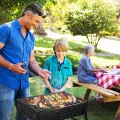 Chrome Plated Portable Outdoor Steel Collapsible Barbeque Grill. 