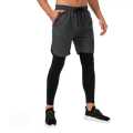 2 In 1 Running 3/4 Shorts For Men Quick Drying Basketball Compression  Shorts With Built In Pocket. 