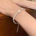 【Mega Sale】Natural Pearl Silver Cat Female Girl Style Niche Luxury Cute Hand Jewelry. 