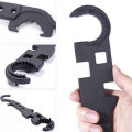Outdoor Multifunctional Steel Combat Barrel Nut Removal Wrench Spanner Tool. 