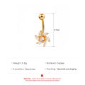 Fashion  Navel Piercing Belly Button Rings Belly Piercing Body Jewelry Flower Belly Button Nails Muqin. 