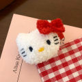 Sanrio Sweet Cute Plush Hello Kitty Elastic Hair Ties Cartoon Kawaii Barrettes Fashion Hair Accessories Hairpin For Girls Gift. 