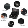 Security Lock Safe Box Key Cash Box With Money Tray Store House Metal Money Saving Organizer Slots Cash Register Drawer. 