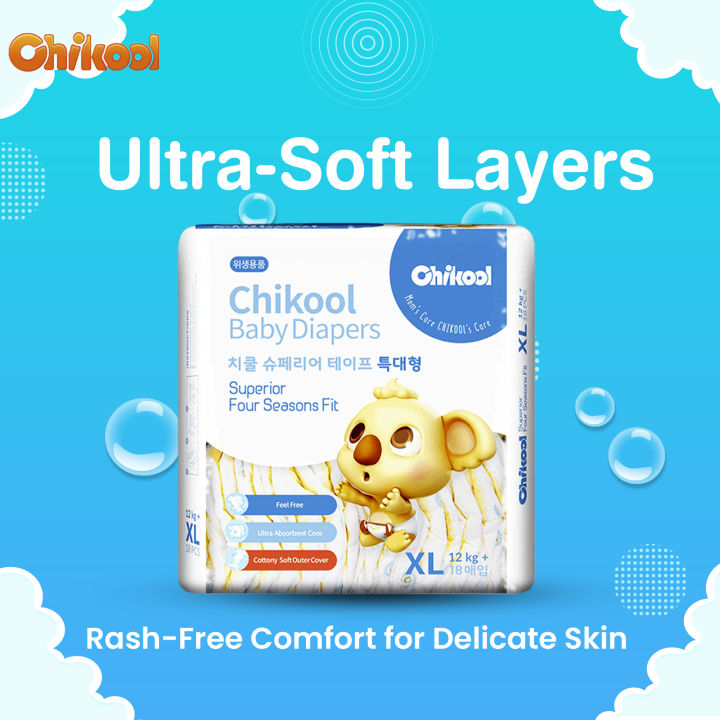 Chikool%20Superior%20Tape%20Diaper%20XL%2018%20Pieces%20Single%20Pack-%20Korea%20-%20Image%204