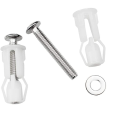 EITGZWAS 4X Toilet Seat Screws and Toilet Lid Screws Stainless Steel Top Fixing Hinges Screws, for Toilet Seat Replacement Parts. 
