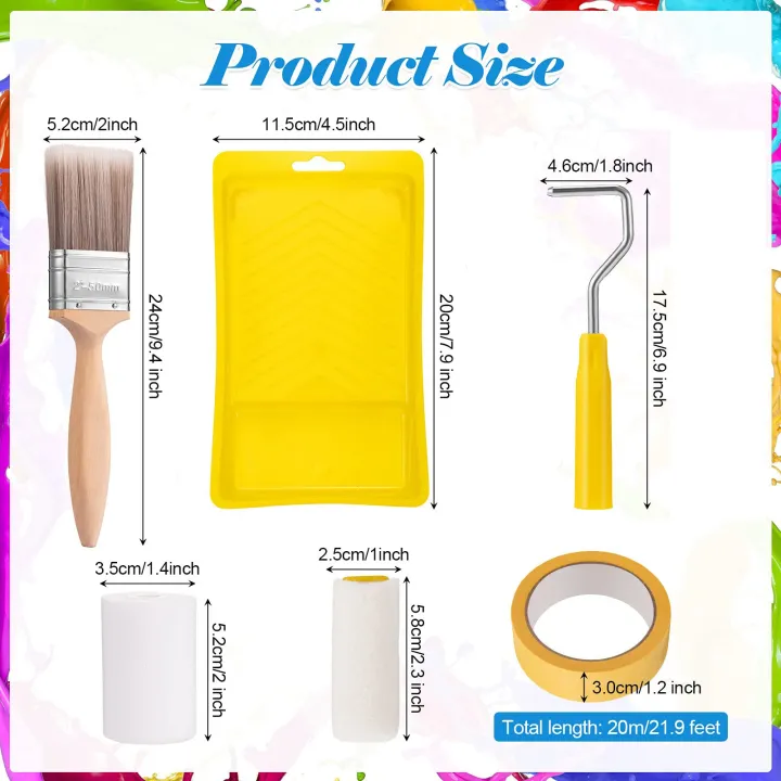 7Pcs%20Mini%20Foam%202%20Inch%20Small%20Roller%20Paint%20Brush%20-%20Image%203