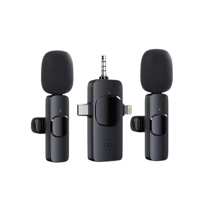 K15 3-in-1 Wireless Clip Lavalier Microphone – Perfect for Vlogging & Live Streaming