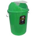 Bagmati Green Plastic Swing Lid Garbage Waste Dustbin- 32 Ltrs.. 