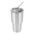 2X Stainless Steel Tumbler Cup with Lid Straw Double Wall Vacuum Flask Insulated Beer Cup Drinking Thermoses Coffee. 