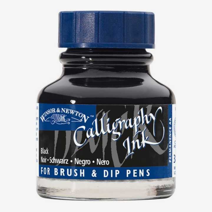 Winsor & Newton Calligraphy Ink Bottle, 30ml, Black