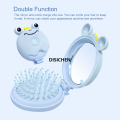 DISICHEN Mini Folding Hair Brush With Mirror Portable Hair Massage Comb Round Anti Detangling HairBrush Professional Travel Hair Comb Hot Selling. 