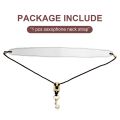 Saxophone Neck Strap, Alto Sax Neck Strap, Clarinet Neck Strap White Leather Neck Band, White+Black. 