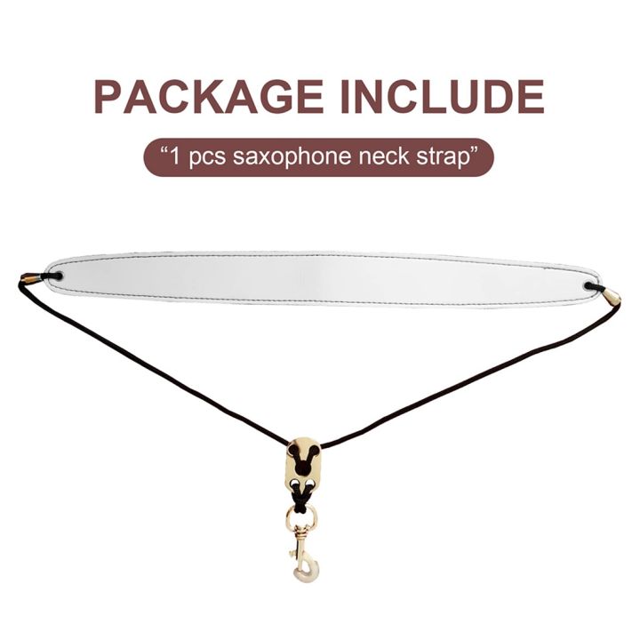 Saxophone%20Neck%20Strap,%20Alto%20Sax%20Neck%20Strap,%20Clarinet%20Neck%20Strap%20White%20Leather%20Neck%20Band,%20White+Black%20-%20Image%205