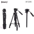 JMARY KP-2599 Professional 2-in-1 Camera Tripod & Monopod Stand | Hydraulic Fluid Head for Smooth Video | 360° Panoramic Shooting | Heavy Duty Aluminum Alloy for DSLR, Mirrorless & Mobile Phones. 