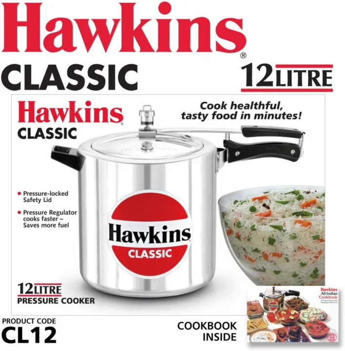 Hawkins%20Classic%20Pressure%20Cooker%20(CL12)%2012%20L%20Capacity%20(Aluminium)%20-%20Image%202