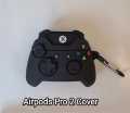 Hard Silicone Cover 3D Game Controller Design Case Compatible with Apple AirPods Pro - Black. 