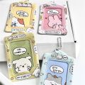 Cartoon Card Case Kawaii  Pendant Cartoon Protective Case Protective Case ID Card Cover ID Card Cover Lady. 