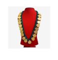 Coin Mala Gold plated Brass Necklace. 