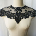 Trendiq Lace Neck Collar Hollow Design Flower Mesh Clothing Applique. 
