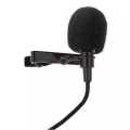 Mini Clip-On Wired Microphone-Black. 