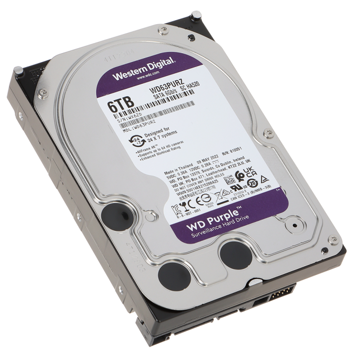 Western Digital Wd Purple 6TB WD63PURZ Surveillance Hard Drive Hdd