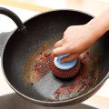 1pcs Stainless Steel Scrubber Metal Sponge Steel Scouring Pad Wire Pot Brush with Handle Kitchen Cleaning Brush for Home Dish, Pots, Coffee Maker, Bowl,etc. 