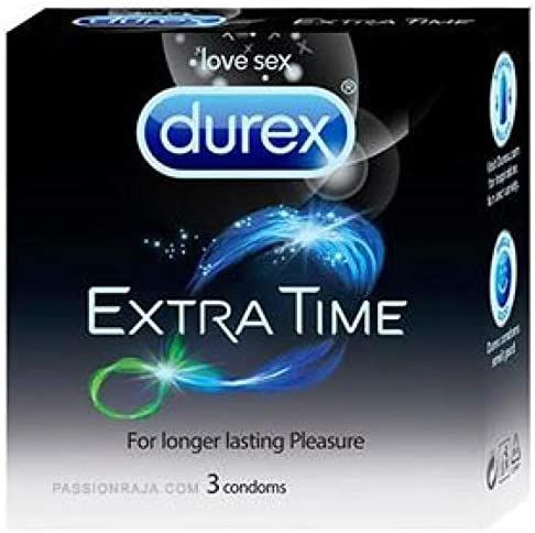 Durex Extra Time Condoms, 3 Count