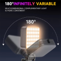 Mini RGB Pocket Fill Light Portable RGB Fill Light Photography LED Video Light for Mobile Phone Selfie Live for Camera Laptop RGB Lamp D12. 