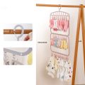 Hanging space hanger multi-functional double-layer single hanger sock dry storage box underwear hit new style/wardrobe windproof saving drying rack underwear. 