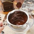 Kqueebee 400ml Chocolate Melt Pot, Stainless Steel Melt Bowl Suitable for Candy Making Double Nozzle with Front Hook Black. 